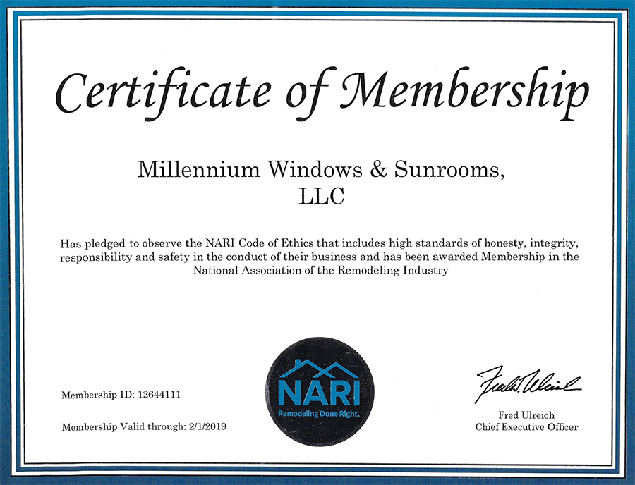 NARI Certificate